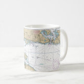 Mug Décor de carte nautique (Devant droit)