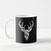 Mug Décor de cerf d'argent sur l'impression en fibre d (Gauche)