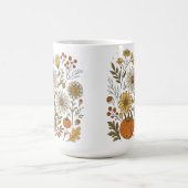 Mug Décor de citrouilles de fleurs sauvages d'automne (Centre)