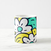 Mug Décor de cuisine rétro rétro Fleur sauvage de 2000 (Centre)