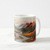 Mug Décor de la broderie de courtepointe du paysage. (Devant droit)