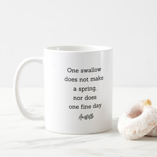 Mug Décor de maison avec citation d'Aristote pour le p (Avec donut)