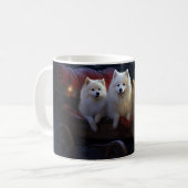 Mug Décor de Noël américain esquimau enneigé (Devant gauche)