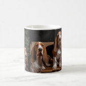 Mug Décor de Noël Basset Hound Snowy Sleigh (Centre)