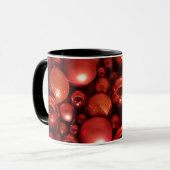 Mug Décor de Noël Baubles rouges (Devant gauche)