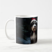 Mug Décor de Noël Bernedoodle Snowy Sleigh (Gauche)