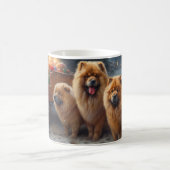 Mug Décor de Noël Chow Chow Snowy Sleigh (Centre)