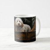 Mug Décor de Noël Cockapoo Snowy Sleigh (Devant droit)