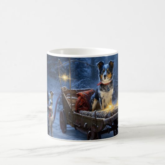 Mug Décor de Noël de l'hélier bleu neige (Centre)