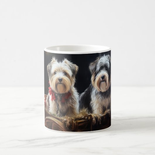 Mug Décor de Noël du Biewer Terrier Snowy Sleigh (Centre)