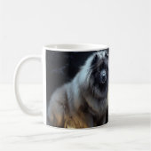 Mug Décor de Noël Keeshond Snowy Sleigh (Gauche)