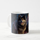 Mug Décor de Noël Lapphund Snowy Sleigh (Devant gauche)