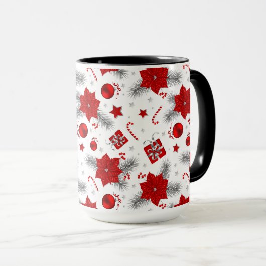 Mug Décor de Noël motif (Devant droit)