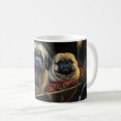 Mug Décor de Noël Pekingese Snowy Sleigh (Devant droit)