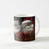 Mug Décor de Noël Perse Chat Snowy Sleigh (Devant droit)