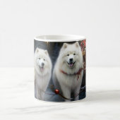 Mug Décor de Noël Samoyed Snowy Sleigh (Centre)
