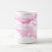 Mug Décor de nuages heureux rose fuchsia (Centre)