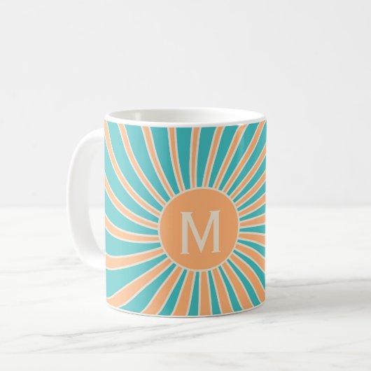 Mug Décor de solarium de style bracelet et turquoise (Devant gauche)