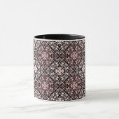 Mug Décor décoratif ornemental abstrait marron beige b (Centre)