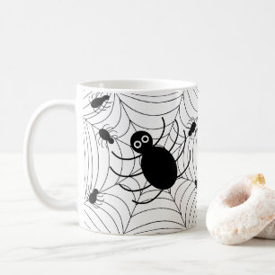 Mug Décor d'Halloween Web Black Spider