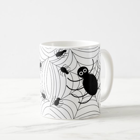 Mug Décor d'Halloween Web Black Spider (Devant droit)