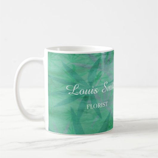 Mug Décor feuille vert (Gauche)
