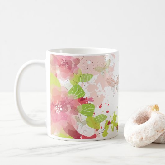 Mug Décor Fleur 16 (Avec donut)