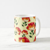 Mug Décor fleuri et motif sans charme. (Devant droit)