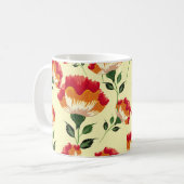 Mug Décor fleuri et motif sans charme. (Devant gauche)