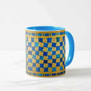 MUG DÉCOR GÉOMÉTRIQUE ÉGYPTIEN ANTIQUE, SOLEIL DANS UN