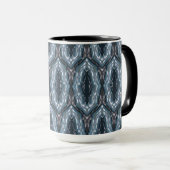 Mug Décor géométrique oriental bleu (Devant droit)