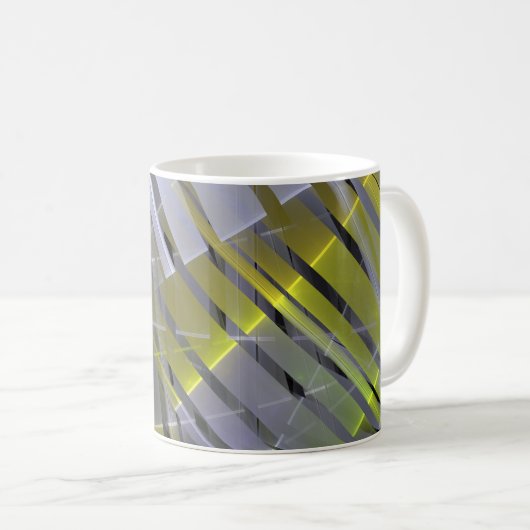 Mug Décor géométrique rayé (Devant droit)
