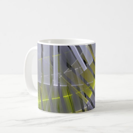 Mug Décor géométrique rayé (Devant gauche)