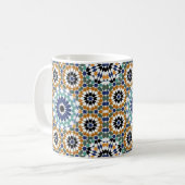 Mug Décor géométrique turc bleu et Brown (Devant gauche)