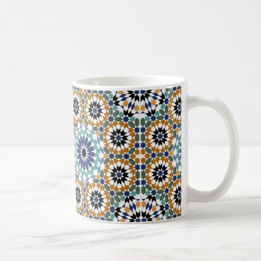 Mug Décor géométrique turc bleu et Brown (Droite)