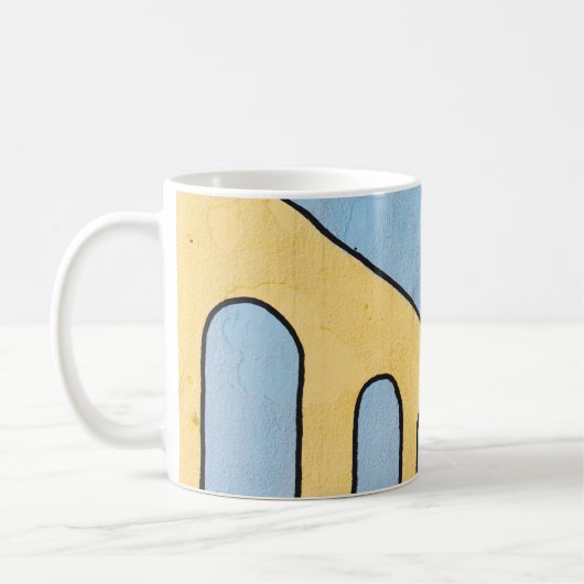 Mug Décor jaune et bleu (Gauche)