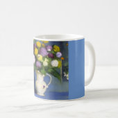 Mug Décor mural de fleurs délicates (Devant droit)