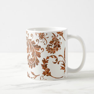 MUG DÉCORATIF AUTOMNE CUIVRE À CHUTE FEUILLE PATTER 