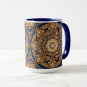 Mug Décoratif Bleu Or (Devant droit)