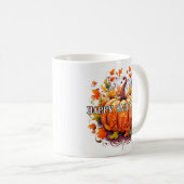 Mug Décoratif Coloré Automne Halloween Citrouille (Devant droit)