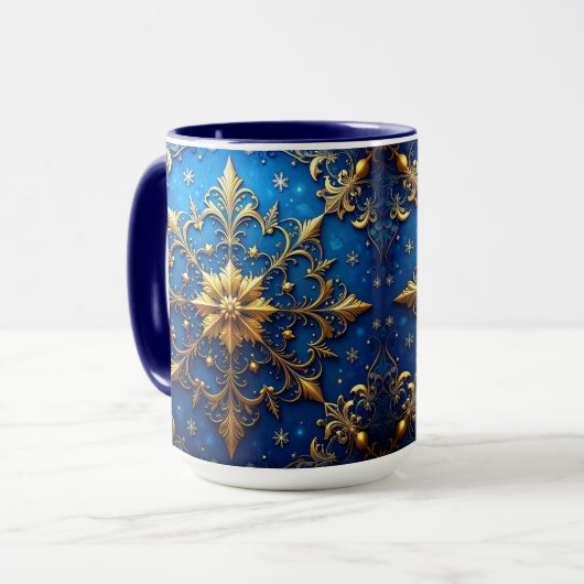 Mug décoratif de vacances bleu (Devant gauche)