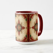 Mug décoratif de vacances rouge (Devant droit)