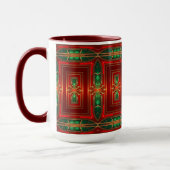 Mug décoratif de vacances rouge (Gauche)