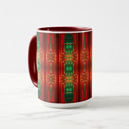 Mug décoratif de vacances rouge (Devant gauche)