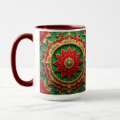 Mug décoratif de vacances rouge vert (Gauche)