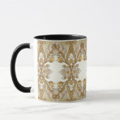 Mug Décoratif Fleurs Blanches en Or (Gauche)