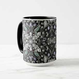 Mug décoratif violet argenté