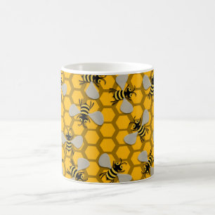 Mug décoration d'abeilles
