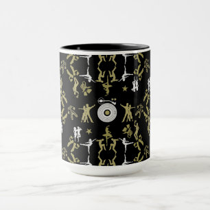 Mug Décoration de maison à motif danseur doré