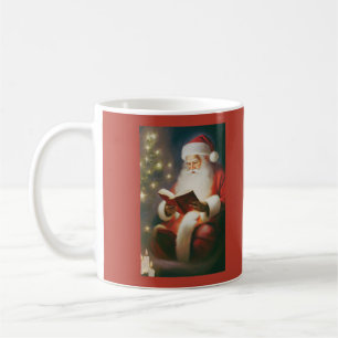 Mug Décoration de Noël vintage murale lisant Santa